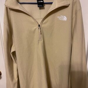 The North Face Men's Cream Zip-Up Sweater
